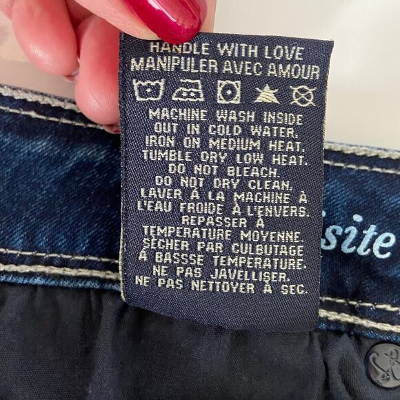 Lola Jeans Kate High Rise Ankle Jeans Size Leg Stripe Raw Hem 4 Way Stretch - Picture 16 of 16